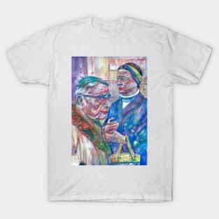 SARTRE and SIMONE DE BEAUVOIR watercolor portrait .3 T-Shirt